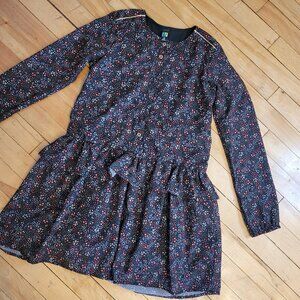 NANO Floral Dress Size 12 Long Sleeve Button Front